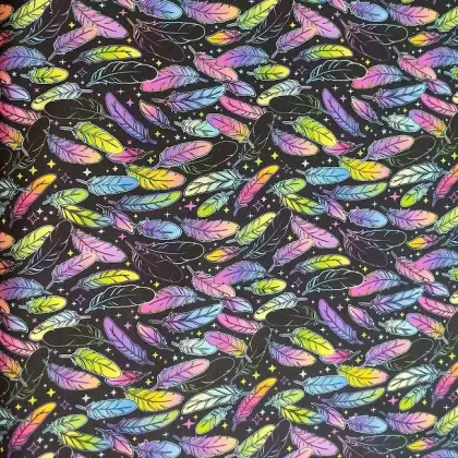 Softshell potisk peří, digi tisk zimní s fleecem