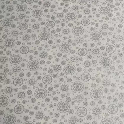 Bavlněná látka stříbrná vločka š. 150 cm