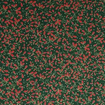 Bavlněná látka Diana ,vánoční lístečky š.150cm