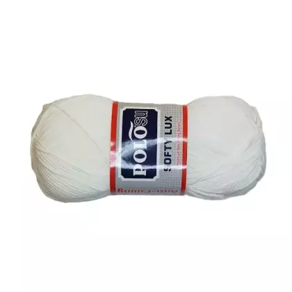 Příze SOFTY LUX bílá 100g nežmolkující