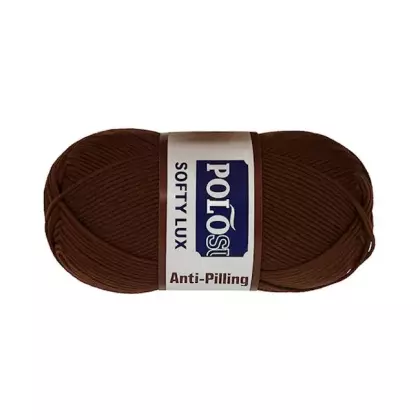 Příze SOFTY LUX tmavě hnědá 100g nežmolkující