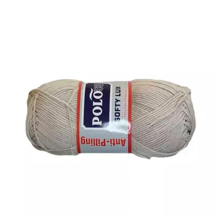 Příze SOFTY LUX šedokrémová 100g nežmolkující