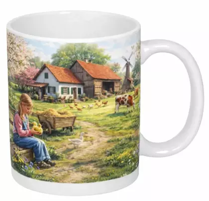 Hrnek 330 ml  jaro na farmě I