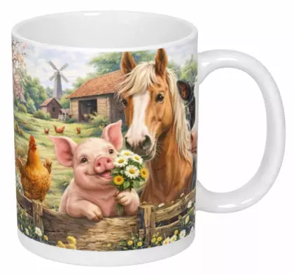 Hrnek 330 ml  jaro na farmě II