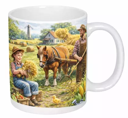 Hrnek 330 ml léto na farmě I