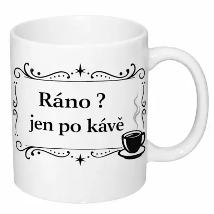 Hrnek 330 ml káva ráno