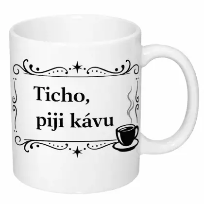 Hrnek 330 ml ticho káva