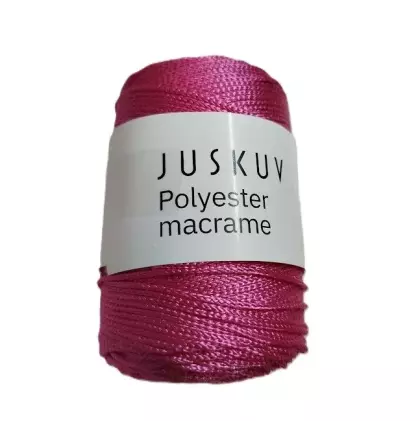 Středně růžová polyesterová šňůra Juskuv Macrame – klubíčko vhodné pro macramé dekorace, závěsy a kreativní tvoření Polyester macrame Juskuv středně růžová