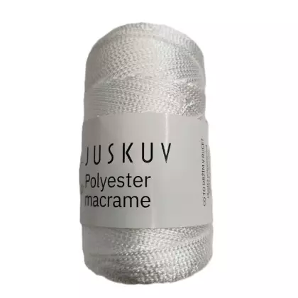 Polyester macrame Juskuv bílá