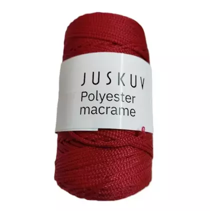 Světlá vínová polyesterová šňůra Juskuv Macrame – klubíčko vhodné pro macramé dekorace, závěsy a kreativní tvoření Polyester macrame Juskuv vínová světlá