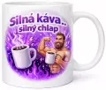 Hrnek s potiskem 330 ml silná káva barevný