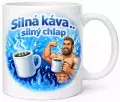Hrnek s potiskem 330 ml silná káva barevný