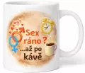 Hrnek s potiskem 330 ml sex a káva barevný