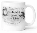 Hrnek s potiskem 330 ml technická pauza hnědý