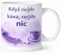 Hrnek s potiskem 330 ml nejde káva žlutý