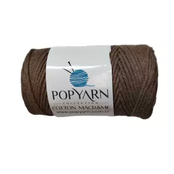 Cotton macrame stř. hnědá