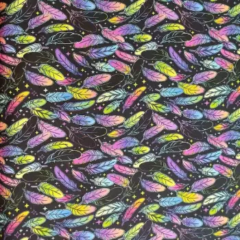 Softshell potisk peří, digi tisk zimní s fleecem