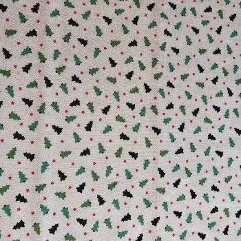 Režná látka stromečky š. 140 cm