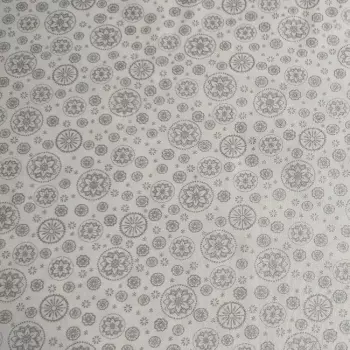 Bavlněná látka stříbrná vločka š. 150 cm