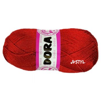 Příze DORA 100g, tmavě červená