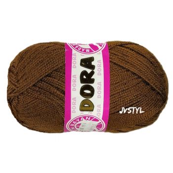 Příze DORA 100g, tmavě hnědá