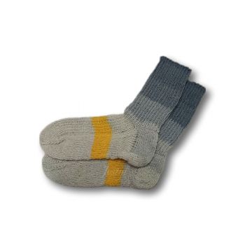 Ručně pletené ponožky světle šedé