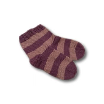 Pletené ponožky vínové