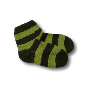 Pletené ponožky, tmavě zelené