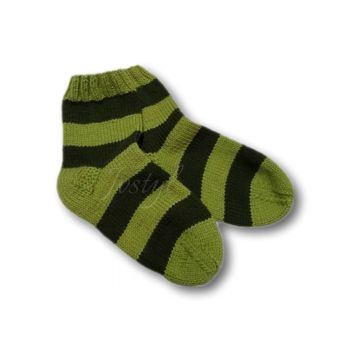 Pletené ponožky, světle zelené