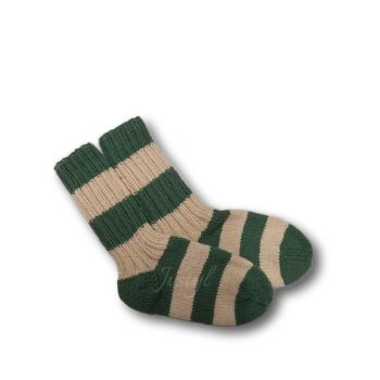 Pletené ponožky prodloužené zelené