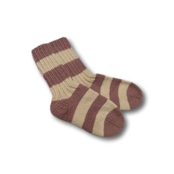 Pletené ponožky prodloužené hnědé