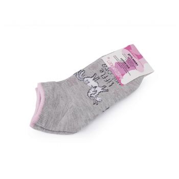 Bavlněné ponožky kotníkové,dívčí, šedé