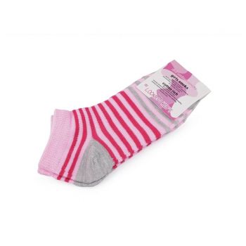 Bavlněné ponožky kotníkové,dívčí, růžová