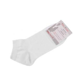 Bavlněné ponožky kotníkové, bílé, vel. 43-46