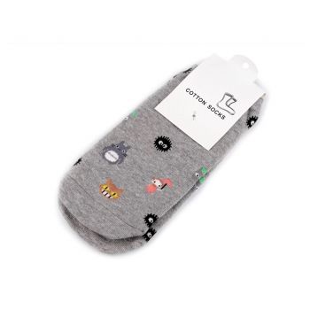 Bavlněné ponožky kotníkové,šedé, vel. 30-35