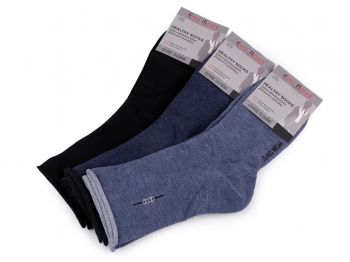 Bavlněné ponožky kotníkové, zdravotní s lemem, vel. 39-42