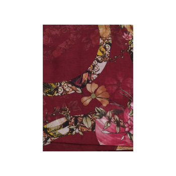 EU  Dětský potištěný šátek 100x100 cm, vzor 1 - bordó