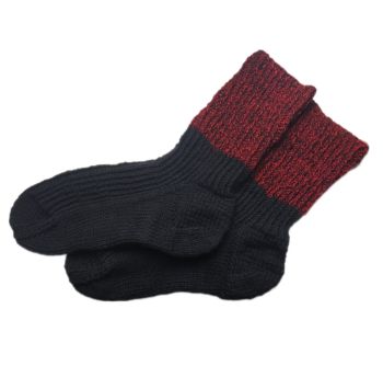 Ručně pletené ponožky vínovočerné vel.43-46