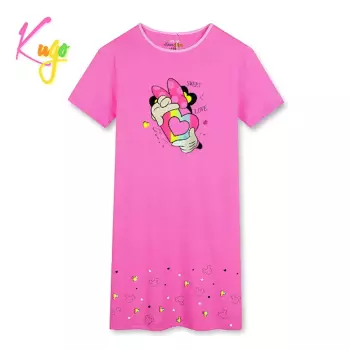 Dívčí noční košile s krátkým rukávem růžová Minnie