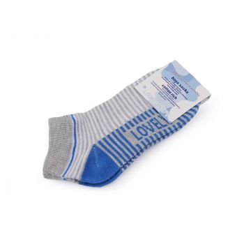 Bavlněné ponožky kotníkové,modrošedé