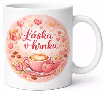 Hrnek s potiskem 330 ml láska v hrnku