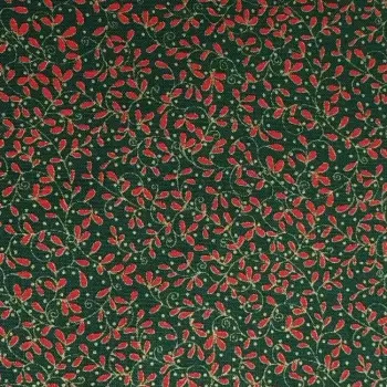 Bavlněná látka Diana ,vánoční lístečky š.150cm