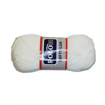 Příze SOFTY LUX bílá 100g nežmolkující