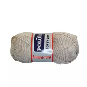 Příze SOFTY LUX šedokrémová 100g nežmolkující