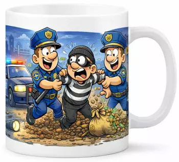 Hrnek s potiskem 330 ml policie