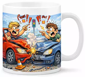 Hrnek s potiskem 330 ml bouračka