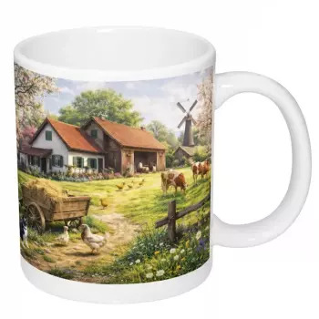 Hrnek 330 ml jaro na farmě celý obvod