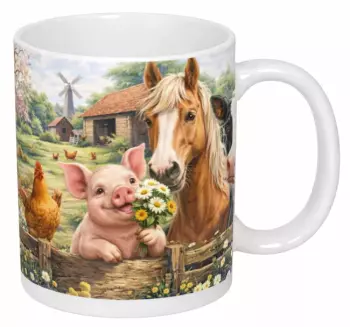 Hrnek 330 ml  jaro na farmě II