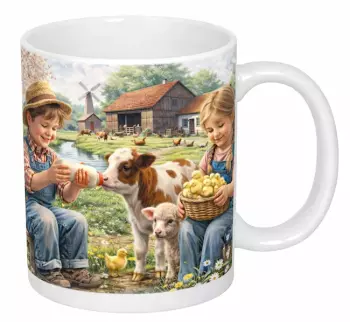 Hrnek 330 ml  jaro na farmě IV