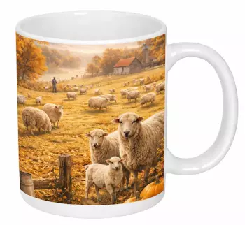 Hrnek 330 ml ovečky na podzimní pastvě